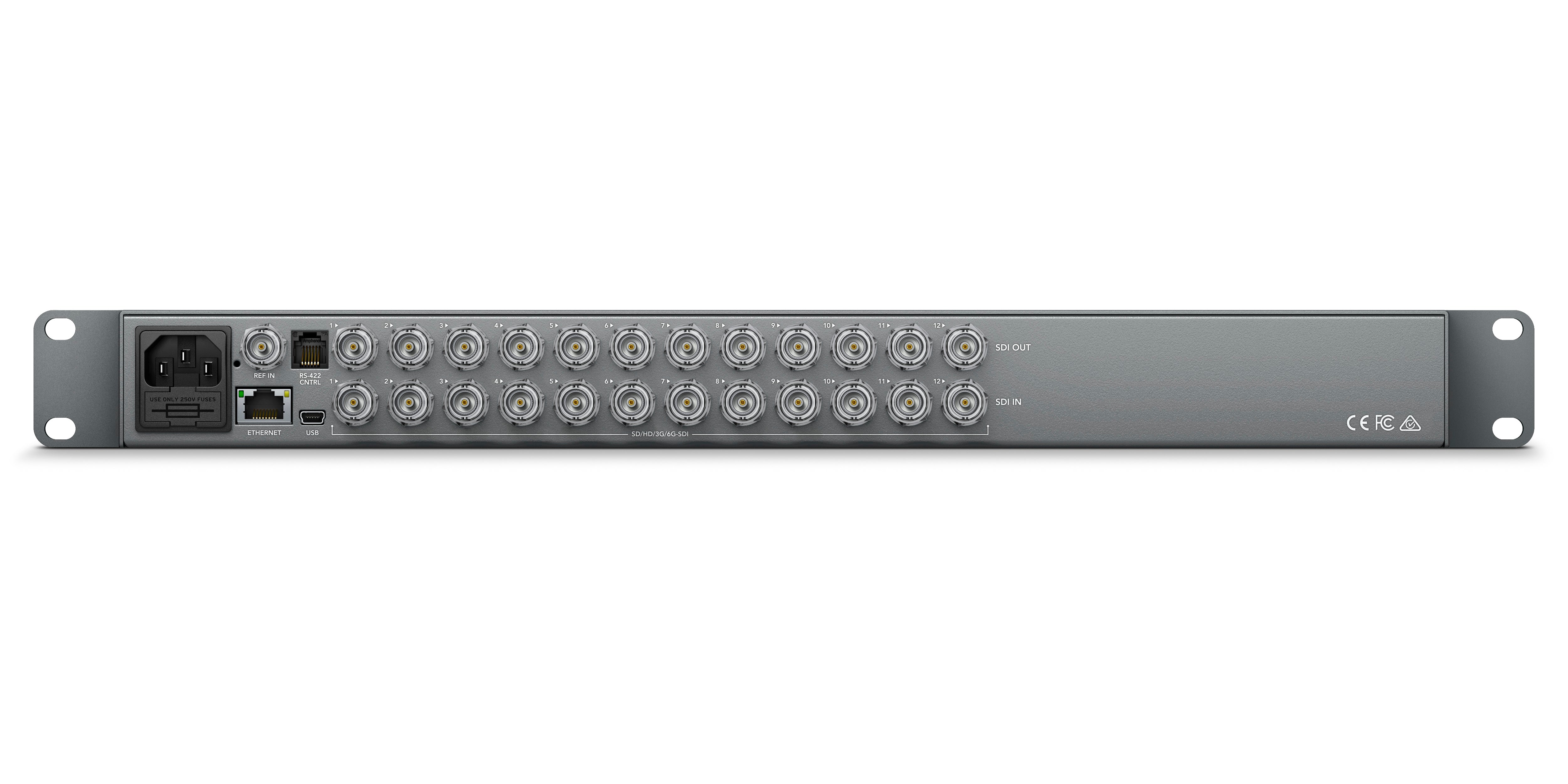 Blackmagic Design Smart Videohub CleanSwitch 12x12 (Rear) I/O