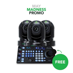 3x P200 Cameras (Black) and 1x FREE PTZ Keyboard