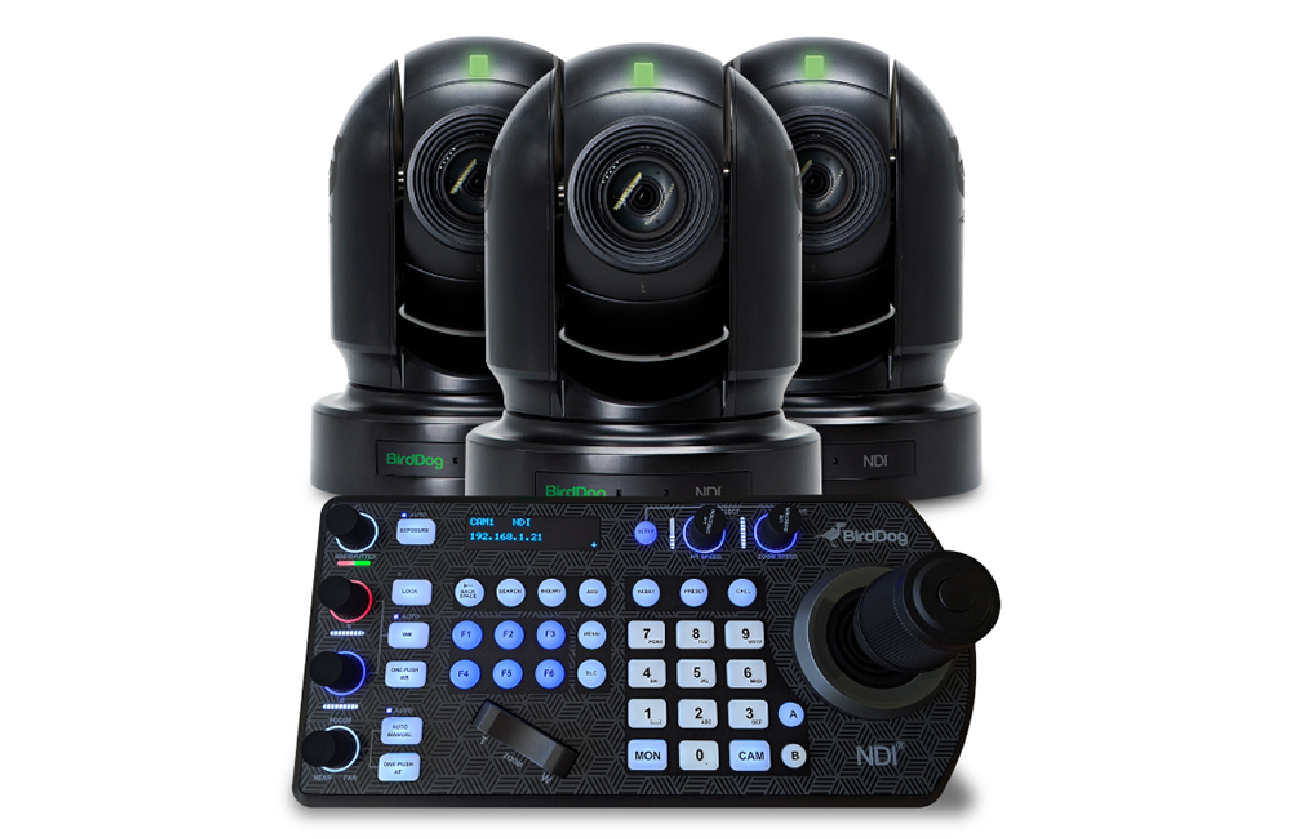 3x P200 Cameras (Black) and 1x FREE PTZ Keyboard