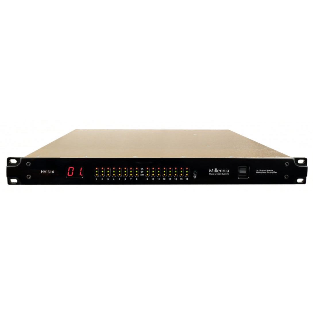 HV-316/16 Sixteen Channel Remote Dante Network Mic Preamp