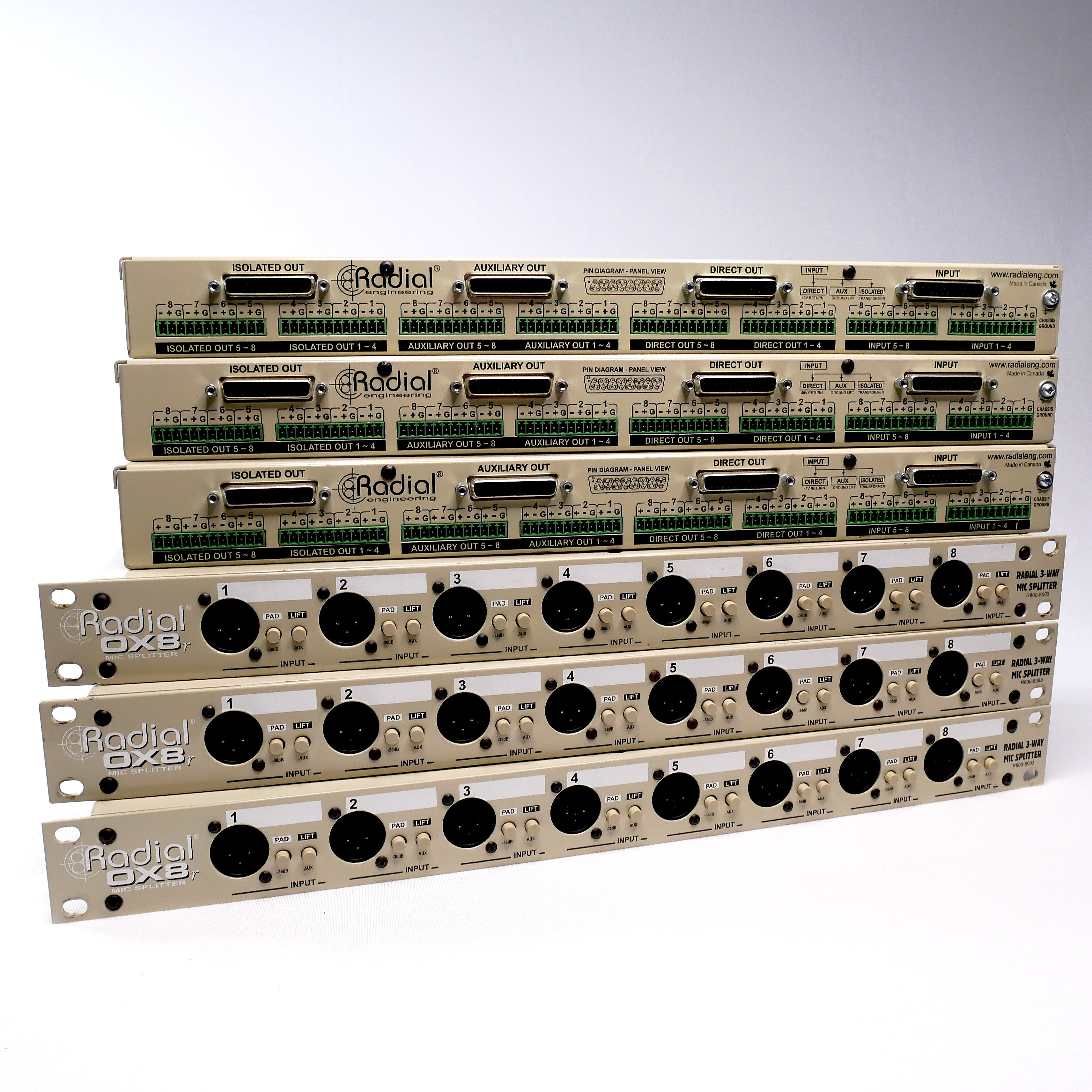 Radial OX8 8-Channel Mic Splitters